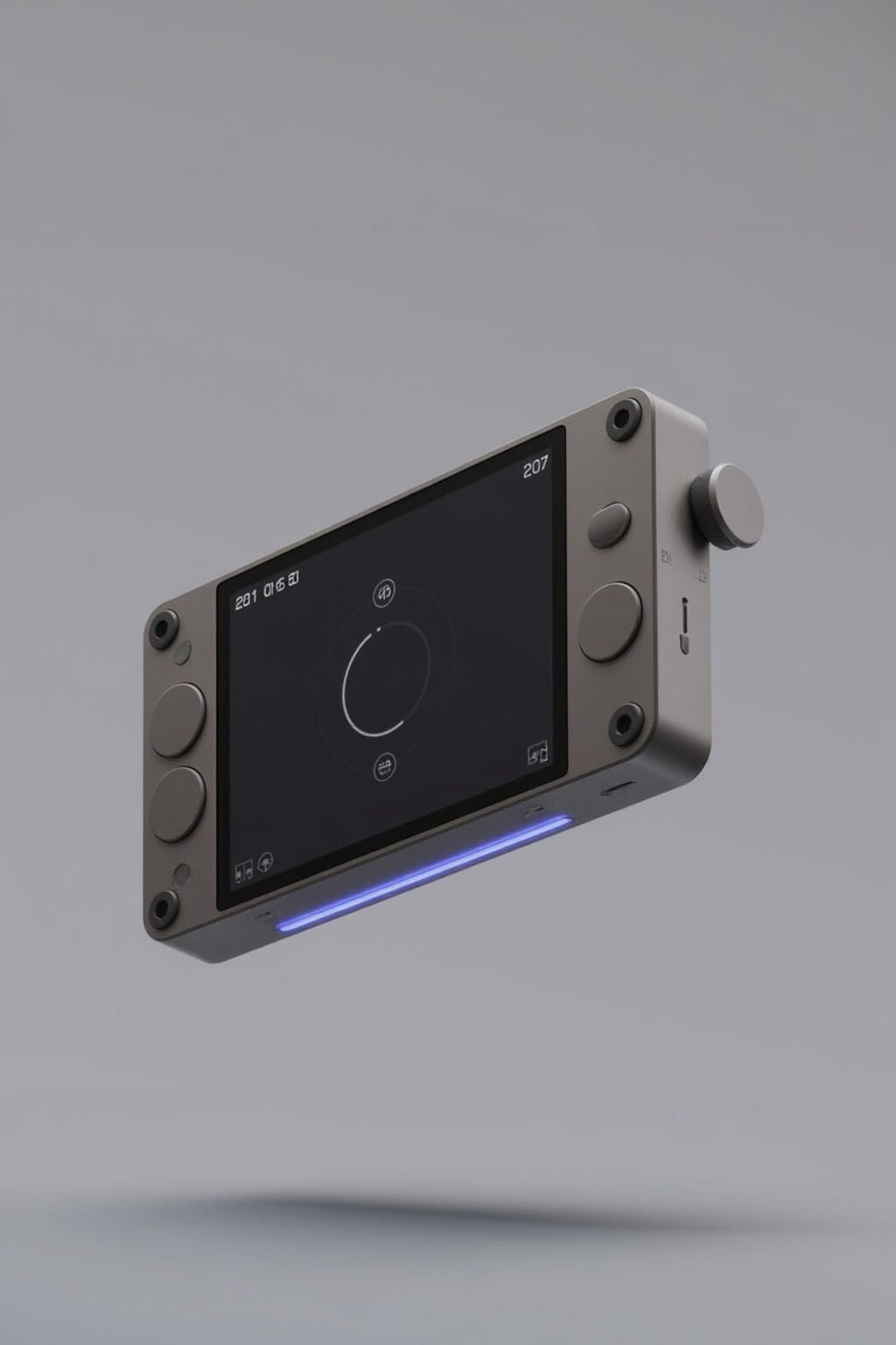a rectangular device with a screen and buttons